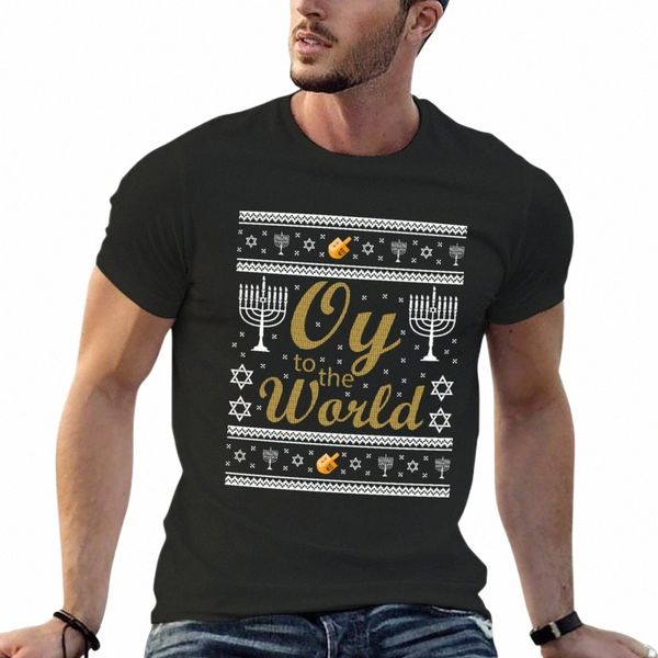 cubierta Los pasillos con bolas de matzá feo Hanukkah suéter camiseta espacios en blanco lisos ropa de verano ropa para hombre g6X0 #