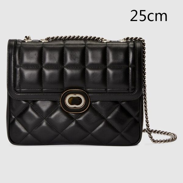 Deco Bolsos de hombro Bolso de cadenas Bolso cruzado Bolso para axilas Cartera Totes Cuero genuino Compras de chocolate Bolso de mano para mujer Monedero Carta de moda Correa ajustable