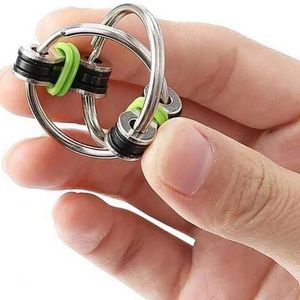 Decompressie ketting fidget hand spinner vinger speelgoed metalen vent speelgoed fiets sleutelhanger sleutelhanger saai antistress geschenken nieuwigheid gag speelgoed