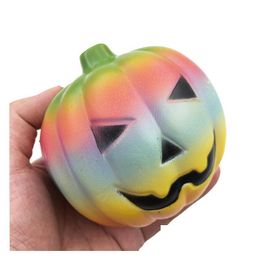 Decompressie Speelgoed 10 Cm Hallowmas Squishy Regenboog Pompoen Langzaam Stijgende Rebound Speelgoed Squishies Hand Geperst Kinderen Halloween Geschenken D Ot4U0