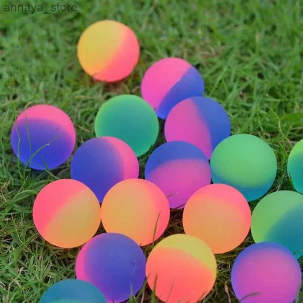 Juguete de descompresión 10 piezas 25 mm educación para niños deportes al aire libre coordinación ojo mano pelota que rebota pelota de juguete mate de dos colores juguete divertido que rebota en el aire L2403