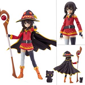 Jouet de décompression 13 cm Figma #407 KonoSuba 2 Megumin Anime Figure #399 KonoSuba Aqua Action Figure #425 Kazuma Figurine modèle adulte poupée jouet