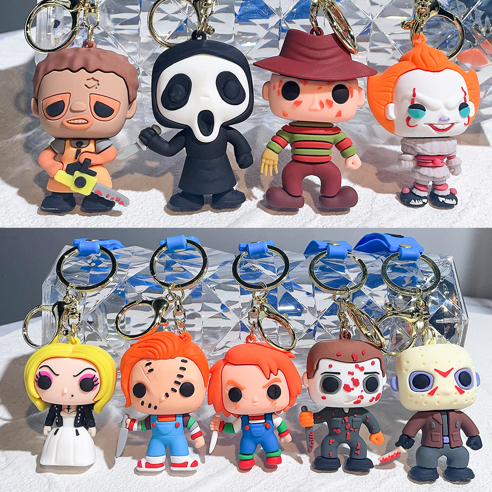 Decompression Toy 14 Styles Halloween Horror Series Game Character Keychain Doll Keychain