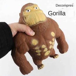 Jouet de décompression 14cm Antistress Orangutan Fidget Toys Squishy Elastic singe drôle Décompression Gorille Stress Relief Games Toy pour adultes Kids T240513