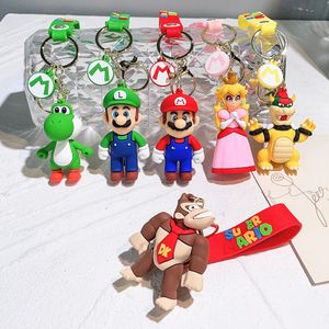 Jouet de décompression, 19 Styles, porte-clés champignon, modèle de figurine d'action Super Bros, sac de dessin animé en PVC, poupée pendentif, jouets cadeau