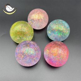 Decompressie speelgoed 1 stks goudstof fidget ball anti-stress speelgoed 6 cm grote nieuwigheid ball fidget speelgoed multi-color squishy maltose grappige speelgoed relief hobby's 230817