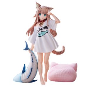 Decompressiespeelgoed 21 cm gouden hoofd mijn kattenmeisje ochtend anime figuur skytube goldenhead actie figuur sexy meisje standbeeld verzamelbaar model speelgoed speelgoed