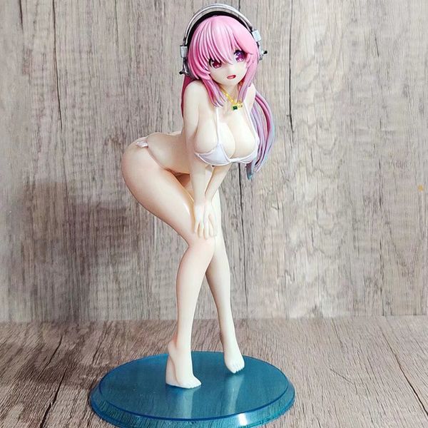 Juguete de descompresión 21 CM Natación SUPER SONICO SUPERSONICO Suupaa Soniko Bikini Anime japonés Chica PVC Figura de acción Juguete Modo de colección para adultos