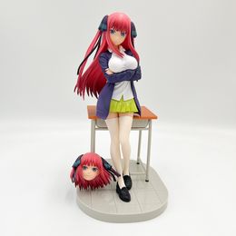 Juguete de descompresión 21 cm The Quintessential Quintuplets Figura de anime Nino Nakano Figura de acción Miku Nakano Figurita Chica Muñeca Figura Collectib versión más alta.