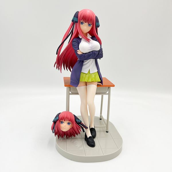 Jouet de décompression 21 cm les quintuplés par excellence Figure d'anime Nino Nakano Figurine d'action Miku Nakano Figurine fille poupée Figure Collectib version la plus élevée.