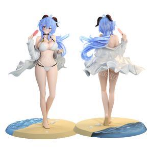 Jouet de décompression 25cm Ganyu Genshin Impact Sexy Anime Figure Ganyu Maillot de bain Sexy Girl Action Figure Paimon / Klee Figurine Adulte Modèle Poupée T