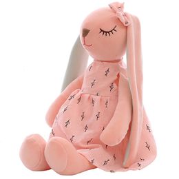 Juguete de descompresión 35 cm de dibujos animados lindo orejas largas muñeca de conejo bebé juguetes de peluche suaves para niños durmiendo compañero de peluche bebés 231007
