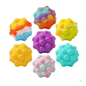 Decompressie speelgoed 3D -handgreep Ball Siliconen Anti Stress Fidget Toys Childrens Gifts Drop levering Nieuwheid Gag DHRPZ