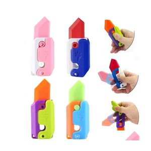 Jouet de décompression 3D imprimé couteau de radis jouets pince à main avant-bras doigt soulagement de l'anxiété jouet Fidget pour enfants Adts livraison directe jouets BJ
