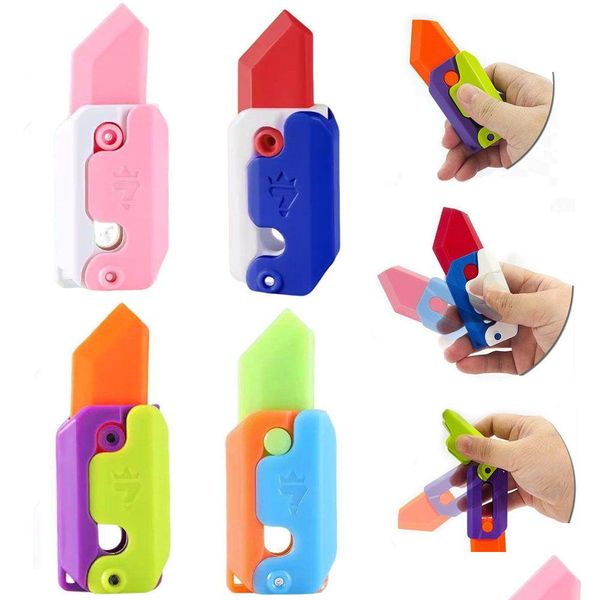 Décompression Toy 3D Imprimé Radis Couteau Jouets Main Pince Avant-bras Doigt Soulagement de l'anxiété Fidget pour les enfants Adts Drop Livraison Cadeaux N Ot2Hv