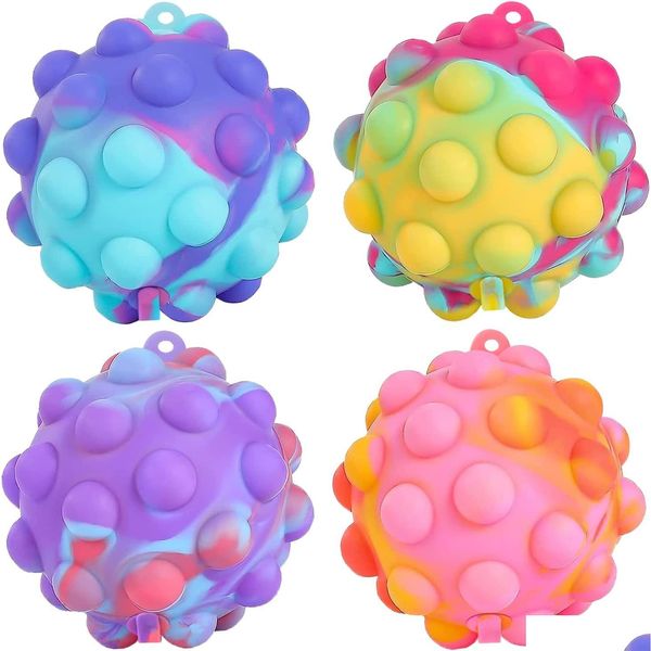Juguete de descompresión 3D exprimido Pop Ball Su presupuesto Regalo de fiesta Canasta de Pascua Relleno Poppers Juguetes sensoriales Ducha a presión Adecuado para Dhrwi