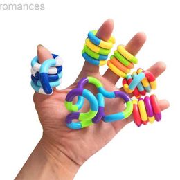 Decompresión Toy 3pcs Rope Twist inquietando juguete Rrainbow Circle Sensory Autism Therapy Jouet Anti estrés Enfant Juguete Aniestres Nios D240424