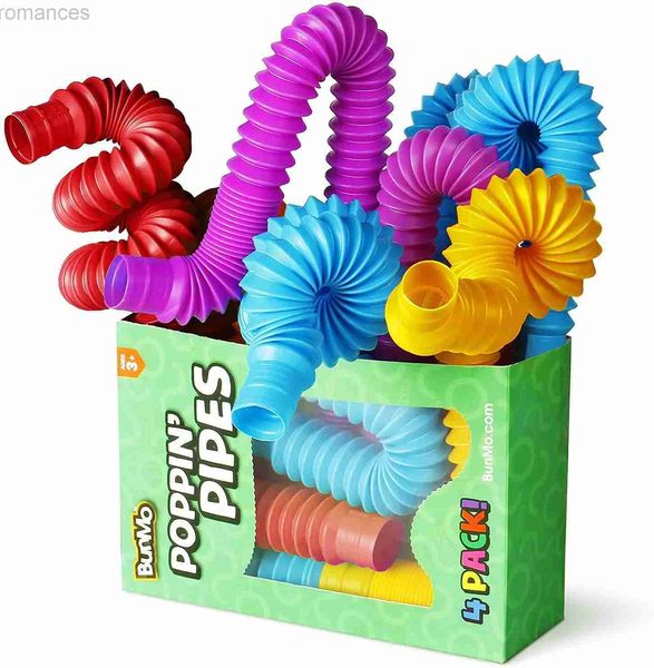 Jouet de décompression 4 pack mini tube pop sensoriel fidget jouet coloré coloré pour la construction