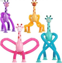 Décompression jouet 4 pack pack télescopic tasse girafe jouet tubes sensoriels pour garçons filles de voyage autistique