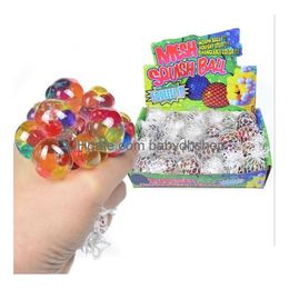 Jouet de décompression 5,0 cm perles colorf Mesh squish ball ball fidget anti-venting balles compromettre l'anxiété releveur de livraison drop toys gi dhzy8