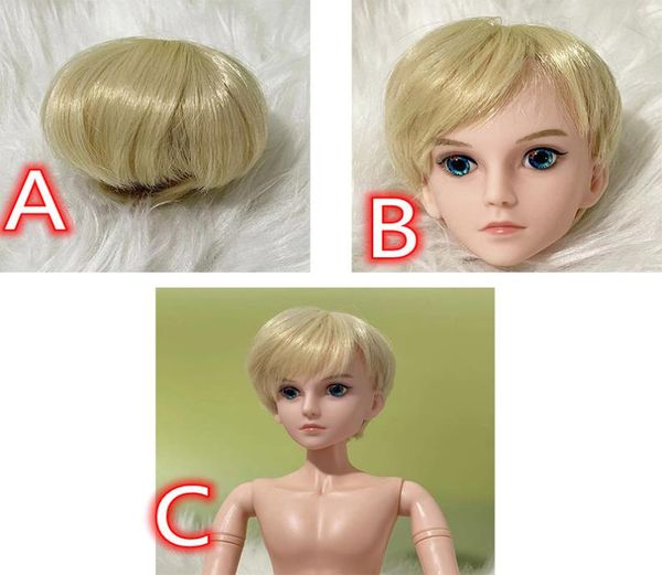 Jouet de décompression 60cm poupée BJD mâle 21 perruques mobiles articulées ou tête de poupée de maquillage ou poupée entière enfants filles jouet Gift2819326