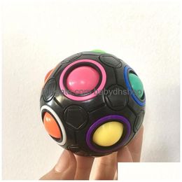 Jouet de décompression 7Cm Rainbow Puzzle Ball Fidgets Toys Opp Bag Emballage Cube Magic Rainbows Balls Puzzles Bundle Fidget Brain Teasers Dhmiv