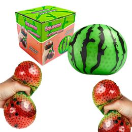 Decompressie speelgoed volwassenen kinderen nieuwigheid knijpen watermeloen stress relief speelgoed simulatie fruit druiven bal sensorische fidgets speelgoedfeest gunsten 10 cm 230817