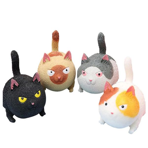 Juguete de descompresión Angry Cat Squishy Relief Toys Pinch Squeeze Bad Mood Relieve Regalo Lindo Soft Fidget Drop Entrega Regalos Novedad Gag DHIV1