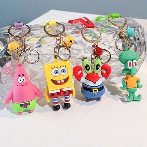 Decompressie speelgoed anime spons octopus sleutelhanger zacht rubber pvc auto sleutelhanger hanger kleine geschenken