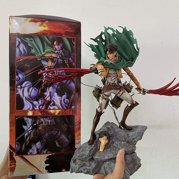 Jouet de décompression Attaque sur Titan Action Figure Levi Ackerman Mikasa Ackerman Figurine Anime Rival Shingeki no Kyojin Modèle Poupée Jouet 36cm