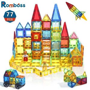 Décompression Blocs de jouets Romboss 77pcs Montessori jouets éducatifs Blocs de construction magnétiques