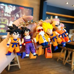 Decompressie speelgoed cartoon animatie sleutelhanger driedimensionale poppen hanger PVC druppel rubberen auto hangers tas speelgoed