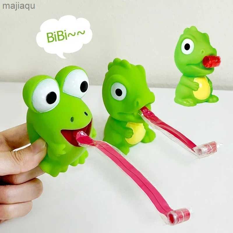 減圧おもちゃの子供クリエイティブ減圧fidgetおもちゃをピンチカエルの恐竜を突き出す舌を和らげるストレスのおもちゃのクリスマスギフトをkidsl2404