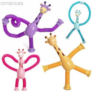 Décompression Toy Enfants Aspiration Tup Toys Pop Tubes Stress Relief Strelescopic Girafe Fidget Toys Sensory Bellow