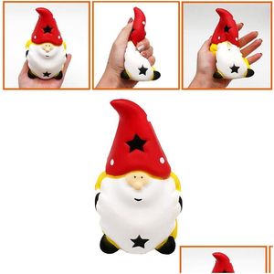 Decompressiespeelgoed Kerst Squishy Squeeze Healing Kinderspeelgoed Kawaii Speelgoed Kerstman Reliever Drukverlichtend Langzaam stijgende drop Deli Dhtbg