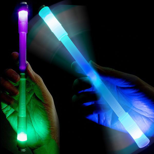 Giocattolo di decompressione Cool Rotating LED Flash Spinner Pen Antistress per adulti Bambini Bambini Spinning con batteria Finger Fidget Gift 230607