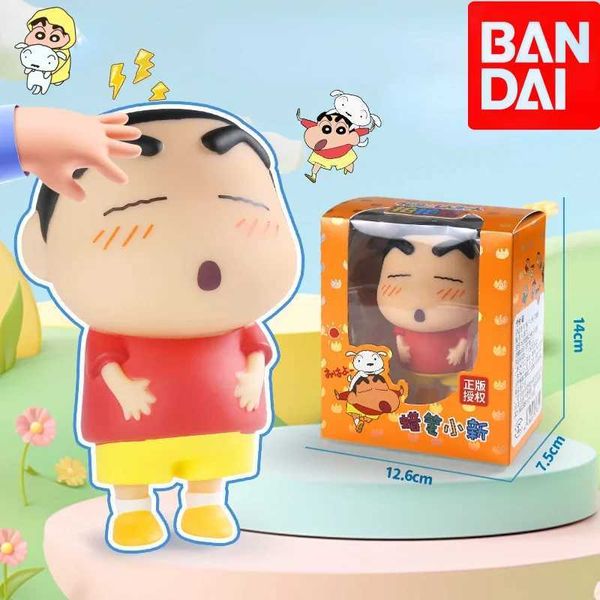 Décompression Toy Crayon Shin Chan Nightlight Noms Home Table Pinch Music Toy Animation environnante Modèle Doll Childrens Gift S245