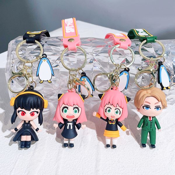 Jouet de décompression mignon play house en plastique souple PVC Keychain Doll Phone Phone Pendante Key Chain Wholesale