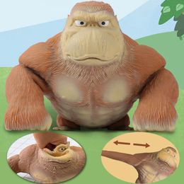 Decompressie speelgoed Decompressie gorilla stretching speelgoed knijpen muziek Fidget speelgoed stressverlichtende leuke aap ontluchtingstool stressverlichtende knijpen 230705