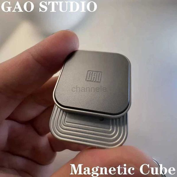 Décompression jouet décompression jouet gao studio magnétique cube push curseur carré forme fidget curseur bricolage bricolage de décompression métal toys edc 240412
