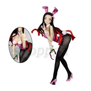 Juguete de descompresión Demon Slayer Figura Kamado Nezuko Anime Bunny Girl PVC Figura de acción Juguete Blade of Demon Destruction Adultos Modo de colección