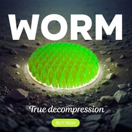 Decompressie speelgoedontwerp worm big fidget speelgoed 3D printdruk waardoor elastische mesh anti -druk ADHD kinderdruk wordt verminderd, vermindert elastisch speelgoed B240515