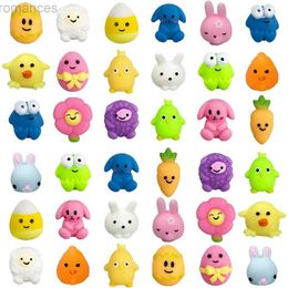 Décompression jouet Pâques 12 / 36pcs mini animaux chat kawaii mochi jouets squishy squishies animaux stress se soulager le panier des faveurs faveurs d240425