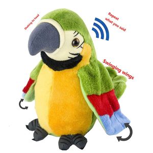 Juguete de descompresión, loro parlante eléctrico, pájaro de peluche, alas ondeantes, lindo cantar, divertido Animal de pronunciación para niños, regalo 230826