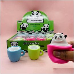 Decompressie Speelgoed Fidget Pops Panda Cup Speelgoed Vent Bal Squeeze Pinch Ei Creatieve Anti-1803 Drop Levering Geschenken Novelty gag Dh6Fq