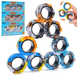 Juguete de descompresión Fidget Juguetes para niños Anillo magnético Adhd Ansiedad Alivio Dedo Regalos divertidos Spinner Niños Niñas Drop Deliver Bdejewelry Amrxd