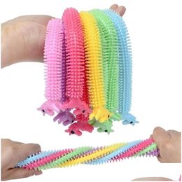 Jouet de décompression Fidget Toys Sensory Noodle Rope TPR Reliever Malala Le PL Cordes Soulagement de l'anxiété pour les enfants drôles H3206 Drop Delivery Dh7Nj