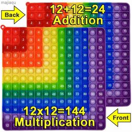 Décompression Toy Front 12x12 arrière 12 + 12 Multiplication Ajout des deux côtés pop fidget