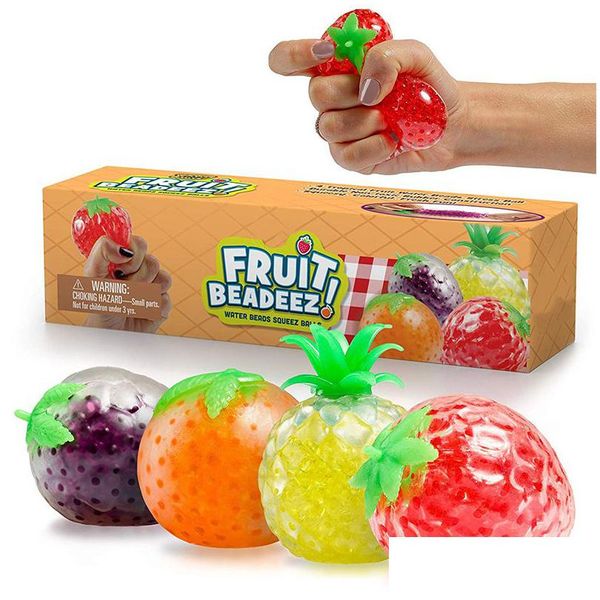 Juguete de descompresión Fruit Jelly Water Squishy Cool Stuff Cosas divertidas Juguetes Fidget Anti Stress Reliever Diversión para adultos Niños Novedad Regalos Dhxib