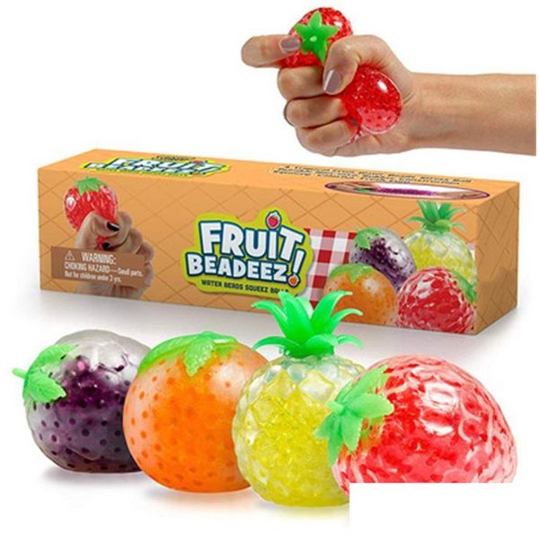 Descompressão Brinquedo Fruta Geléia Água Squishy Cool Coisas Engraçadas Brinquedos Squash It Melancia Banana Uva Fidget Anti Reliever Fun Fo Dhq2q